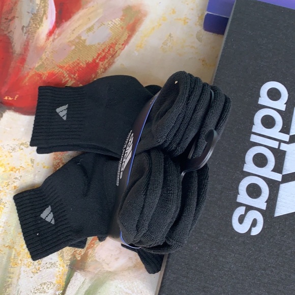 ADIDAS MEN’S CUSHIONED 6 pair QUARTER SOCKS - Picture 9 of 16